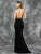 Colors Dress - 1700 Beaded Halter Neck Evening Gown in Black