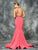 Colors Dress - 1701 Halter Neck Trumpet Evening Gown in Pink