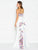 Colors Dress - 1716 Colorful Print Two-Piece Evening Gown in White