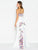 Colors Dress - Colorful Print Two-Piece Evening Gown 1716 In White