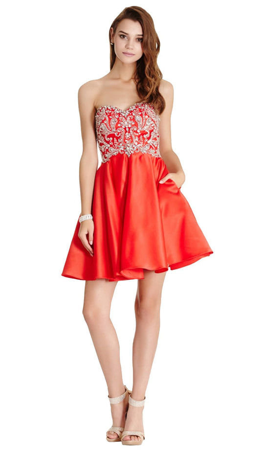 Strapless A-line Homecoming Dress