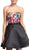 Multi-Colored Embroidered Homecoming Dress