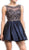 Beaded Illusion Bateau Homecoming Dress