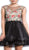 Embroidered Illusion Bateau Homecoming Dress