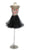 Embroidered Illusion Bateau Homecoming Dress