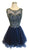 Beaded Illusion Jewel Homecoming A-line Dress
