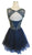 Beaded Illusion Jewel Homecoming A-line Dress