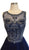 Beaded Illusion Jewel Homecoming A-line Dress