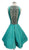Embellished V-notch A-line Homecoming Dress