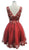 Floral Applique A-line Homecoming Dress