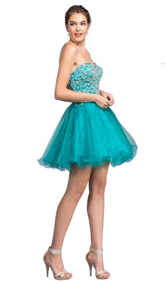 Embellished Sweetheart A-line Homecoming Dress