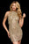 Sherri Hill - 52098 Draping Strand Beaded Short Dress In Gold
