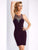 Clarisse - s3115 Embellished Halter Sheath Dress in Purple