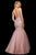 Sherri Hill - 53140 Beaded Lace V-neck Tulle Mermaid Dress In Pink
