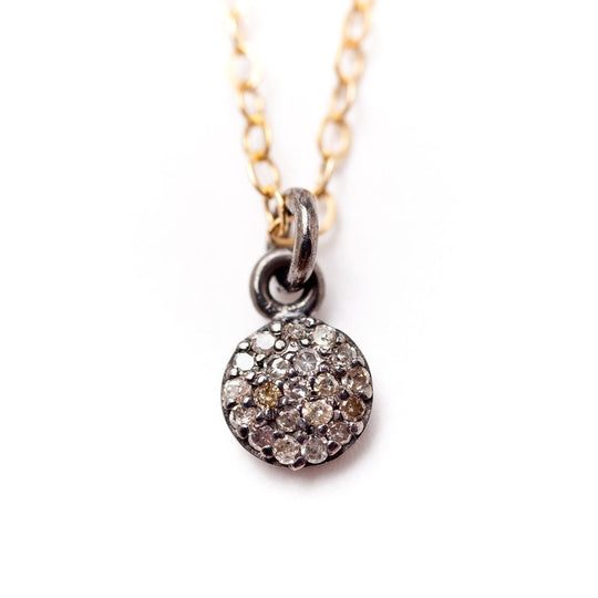 Brooklyn Small Diamond Disc Necklace