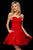 Sherri Hill - 53107 Short Strapless Sweetheart A-line Dress In Red