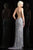BG Haute - 48710 Spaghetti-Strap Sequined Evening Gown in Silver