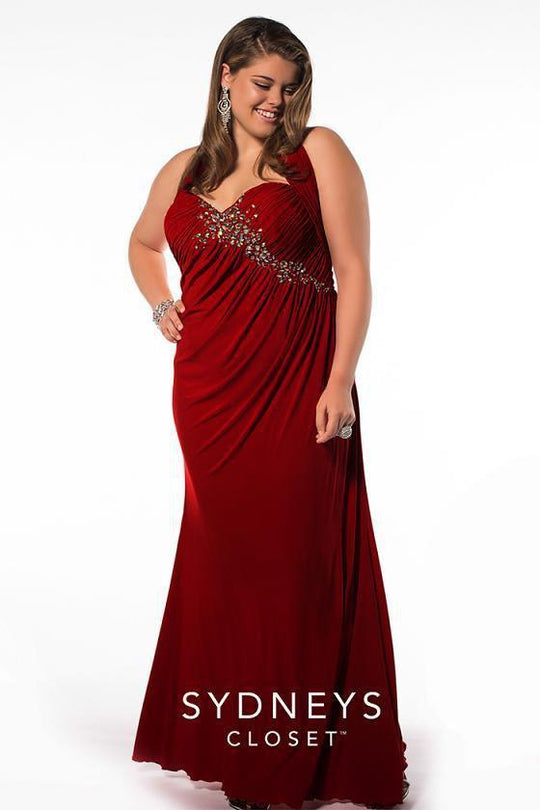 Long Dress with Bodice Sparkling Beads Accents SC7084