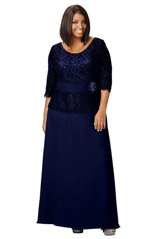 SC4020 Plus Size Dress in Navy