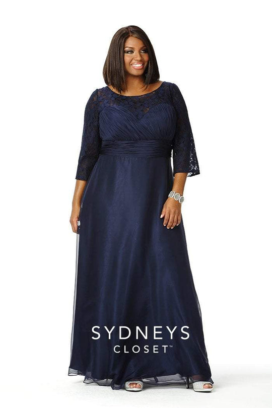 SC4022 Plus Size Dress in Midnight Blue