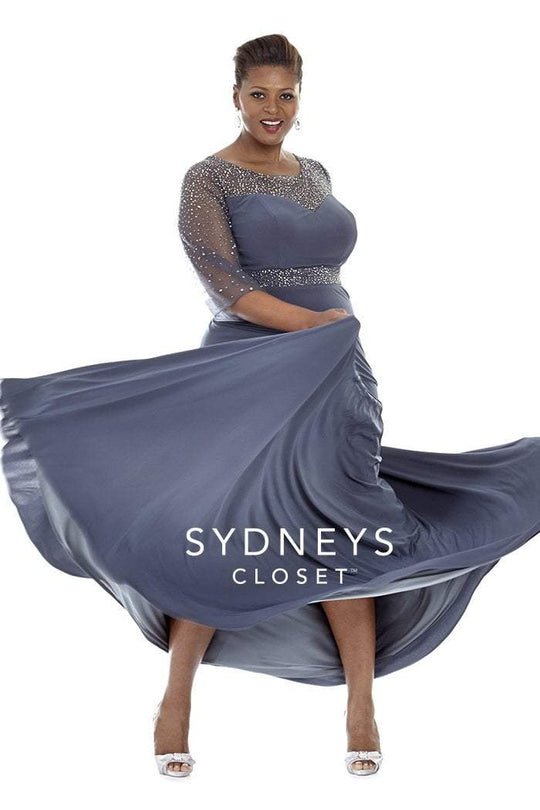 SC4061 Plus Size Dress in Gunmetal