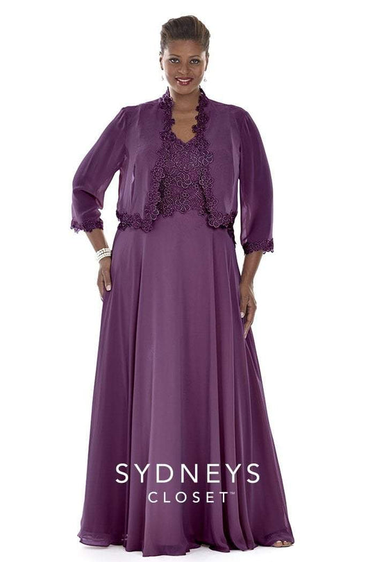 SC4067 Plus Size Dress in Purple