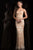 Scala - 48797 Embellished Strapless Sheath Gown In Brown