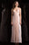 Scala - 48812 Bedazzled V-neck Empire A-line Dress In Pink