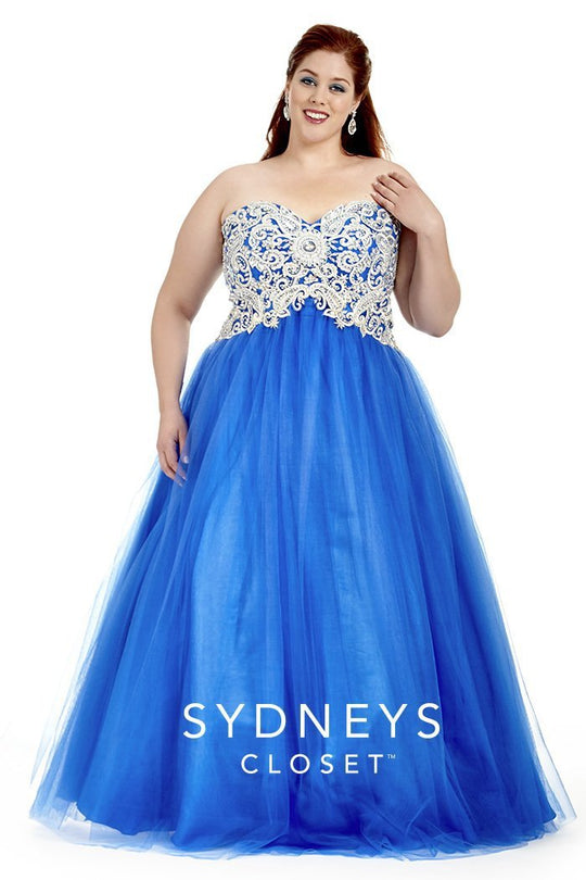 SC6009 Plus Size Dress in Royal