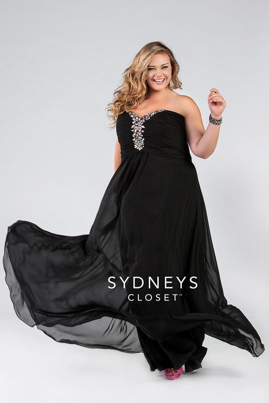 SC7096 Plus Size Dress in Black