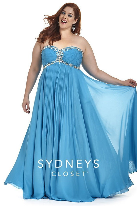 SC7147 Plus Size Dress in Blue
