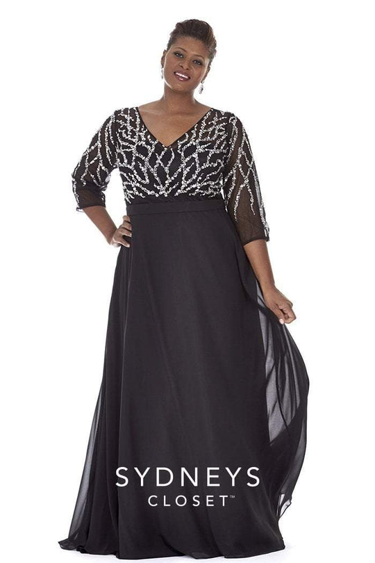 SC7161 Plus Size Dress in Black