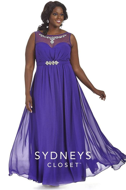 SC7164 Plus Size Dress in Purple