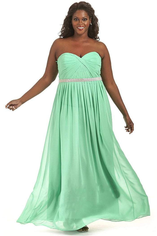 SC7168 Plus Size Dress in Green