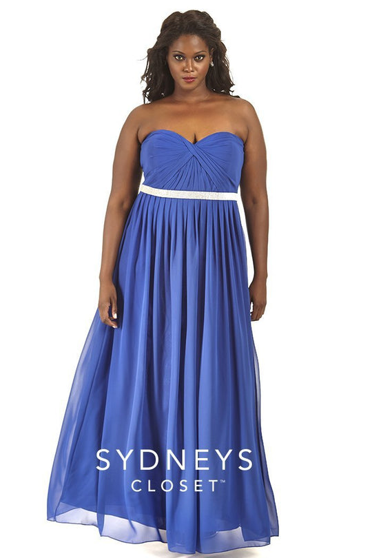 SC7168 Plus Size Dress in Royal