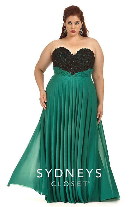 SC7179 Plus Size Dress in Green