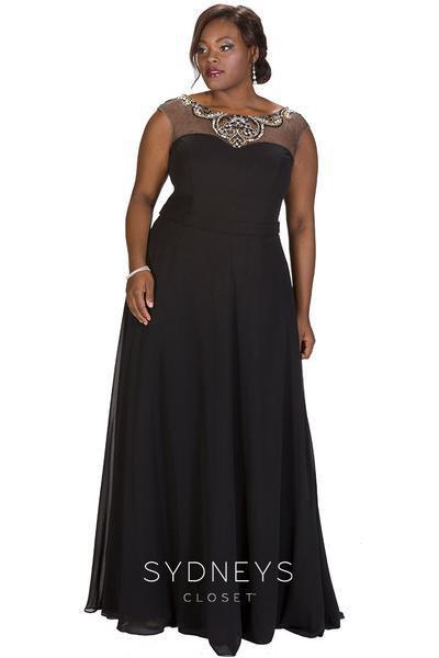 Chiffon Illusion Bateau Neckline A-line Dress SC7211