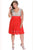 Crystal-Encrusted V-Neck Pleated A-Line Cocktail Dress SC8081