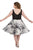 SC8085 Mikado Satin V-neck Floral Print Dress