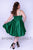 Sydney's Closet - SC8092 Sleeveless V Neck Satin Cocktail Dress In Green