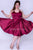 Sydney's Closet - SC8092 Sleeveless V Neck Satin Cocktail Dress In Red