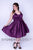 Sydney's Closet - SC8092 Sleeveless V Neck Satin Cocktail Dress In Purple
