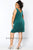 Sydney's Closet - SC8093 V-neck Shimmer Knit Sheath Dress In Green