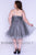 Sydney's Closet - SC8094 Pleated Sweetheart Tulle A-line Dress In Gray