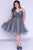 Sydney's Closet - SC8094 Pleated Sweetheart Tulle A-line Dress In Gray
