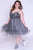 Sydney's Closet - SC8094 Pleated Sweetheart Tulle A-line Dress In Gray