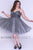 Sydney's Closet - SC8094 Pleated Sweetheart Tulle A-line Dress In Gray