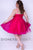 Sydney's Closet - SC8094 Pleated Sweetheart Tulle A-line Dress In Pink