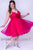 Sydney's Closet - SC8094 Pleated Sweetheart Tulle A-line Dress In Pink