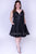Sydney's Closet - SC8096 Deep V-neck A-line Cocktail Dress In Black